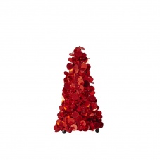 Small Sequin Christmas Tree in Silver or Red By Rice DK